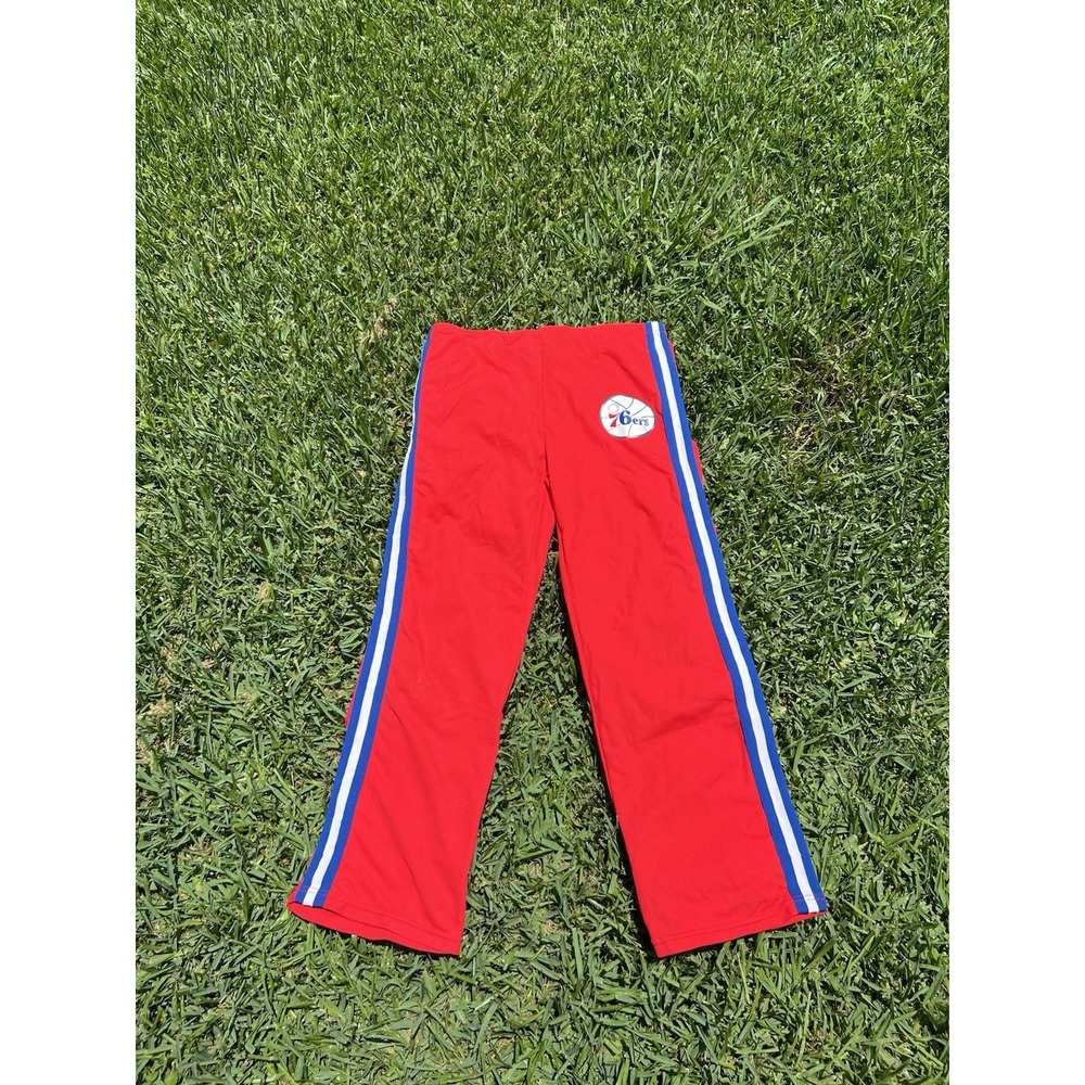 80s Vintage Sand Knit Adults' Med Philadelphia 76ers Warm Up Pants